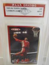 LeBron James Cavaliers 2005-06 Topps Total #45 graded PAAS Mint 8.5