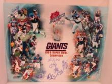George Martin Jim Burt Billy Ard +13 of the 1986 NY Giants signed autographed 16x20 SIG LOA