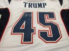 Donald Trump POTUS signed autographed football jersey TAA COA 558