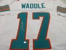 Jaylen Waddle of the Miami Dolphins signed autographed white football jersey PAAS COA 046