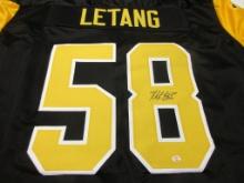 Kris Letang of the Pittsburgh Penguins signed autographed hockey jersey PAAS COA 689