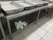 10' Stainless Steel Table W/ Under Shelf - Work Top Table - Please see pics for additional specs.