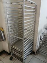 Rolling Sheet Pan Rack (NO PANS INCLUDED) Rolling Pan Rack - Please see pics for additional specs.
