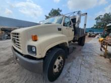 2001 Chevrolet 6500 Truck with Built-in Crane, Winch, Independent Hitch Unit - Hitch Allows Bed to L