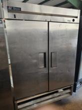 Stainless Steel TRUE 2 Door Cooler Model # TS-49 on Casters - This unit is 1/2 Hp - 115 Volts Standa