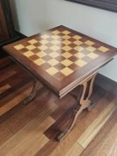 22" x 22" Chess Board Wood Table