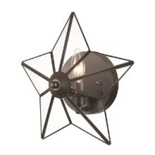 Elk Transitional Moravian Star 1-Light Wall Sconce In Oil Rubbed Bronze D4387