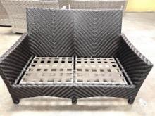 Palmer Love Seat (88255) This Set is Made with Heavy Duty Poly Resin and Powder Coated Aluminum Cons