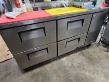 True S/S Four Door Refrigerated Pizza Prep Table