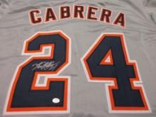 Miguel Cabrera of the Detroit Tigers signed autographed baseball jeresey PAAS COA 087
