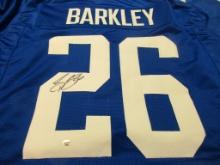 Saquon Barkley of the NY Giants signed autographed football jersey PAAS COA 289
