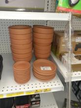 Terracorra Pots with some saucers - lot