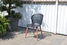 BRAND NEW OUTDOOR BLACK RECYCLED RESIN CHAIR - PACK OF 4