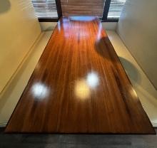 (3) LIKE NEW Solid Walnut Wood Tables w. Bases