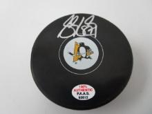 Sidney Crosby of the Pittsburgh Penguins signed autographed hockey puck PAAS COA 612