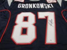 Rob Gronkowski of the New England Patriots signed autographed football jersey PAAS COA 903