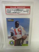 Terrell Owens 49ers 1996 UD Collectors Choice ROOKIE #U59 graded PAAS Gem Mint 9.5