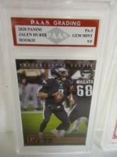 Jalen Hirts Philadelphia Eagles 2020 Panini ROOKIE #PA-5 graded PAAS Gem Mint 9.5