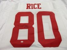 Jerry Rice of the San Francisco 49ers signed autographed football jersey PAAS COA 739