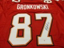 Rob Gronkowski of the Tampa Bay Buccaneers signed autographed football jersey PAAS COA 766