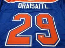 Leon Draisaitl of the Edmonton Oilers signed autographed hockey jersey PAAS COA 447