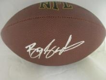 Barry Sanders of the Detroit Lions signed autographed full size brown football PAAS COA 486