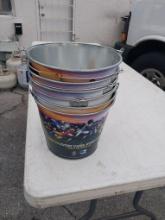 metal beer buckets - Football themed