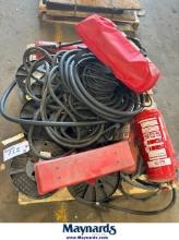 Skid of Hoses and Fire Extinguishers
