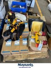 Skid of Safety Lights and Safety Harnesses