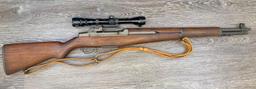 WINCHESTER M1 GARAND .30-06 SEMI-AUTO RIFLE W/SCOPE (CIRCA 1945).