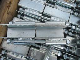 APPROX (130) STEEL HINGES W/ BOLTS