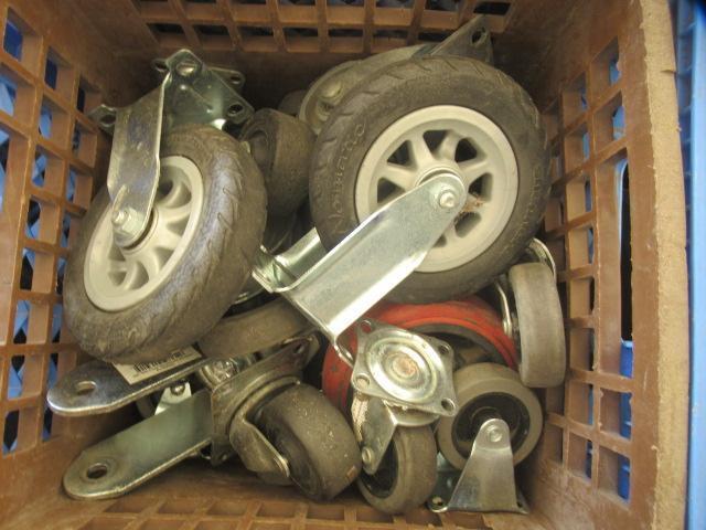 ASSORTED SWIVEL & STATIONARY CASTERS