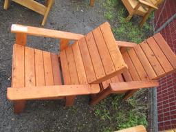 (2) CEDAR OUTDOOR LOUNGE CHAIRS (UNUSED)