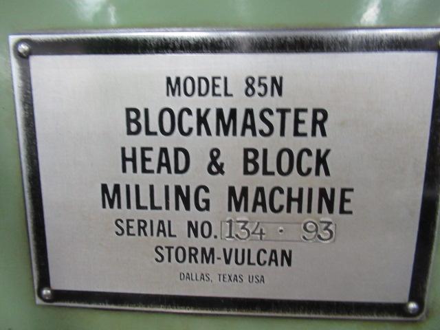 STORM-VULCAN 85N BLOCKMASTER HEAD & BLOCK MILLING MACHINE