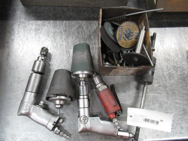 ASSORTED PNEUMATIC TOOLS & SLIDE HAMMER