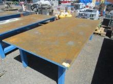 123'' X 60'' X 1'' STEEL WORK TABLE