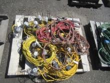 ASSORTED CONSTRUCTION STRING LIGHTS & EXTENSION CORDS