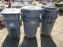 (7) ASSORTED TRASH CANS