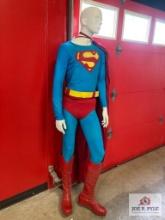 "Superman III" Christopher Reeves Worn Movie Uniform Statue