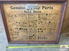 1920's "Genuine Ford Parts Sold Here" Model T Parts Print Framed