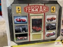 Enzo Ferrari "Ferrari" Signed 1963 Road & Track Magazine Photo Fram