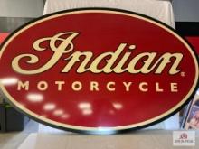 Indian Motorcycle single sided painted metal sign 60 x 38