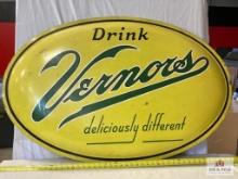 1965 "Drink Vernors: Deliciosly Different" Tin Sign