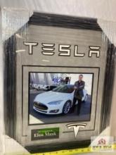 Elon Musk "Tesla" Signed Photo Frame