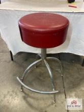 Indian Motorcycle motiff chrome base stool 29"