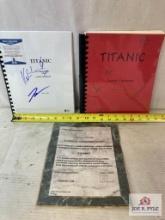"Titanic" Cast Signed Scripts COA