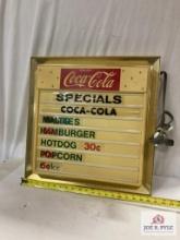 1950's "Coca Cola Specials" Light Up Plastic & Metal Sign