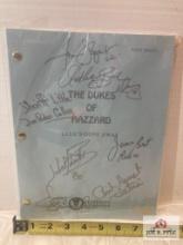 "Dukes Of Hazard" TV Cast Signed Script COA