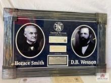 Horace Smith & D.B. Wesson Signed Cuts Photo Frame