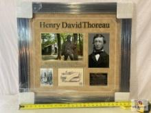 Henry David Thoreau Signed Cut Photo Frame